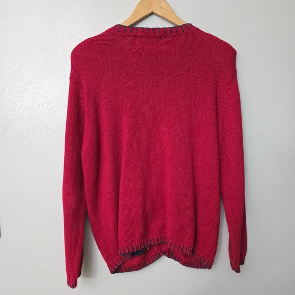 Heirloom Collectibles Patriotic Valentines Patchwork Heart Sweater Cottagecore M - Picture 5 of 11